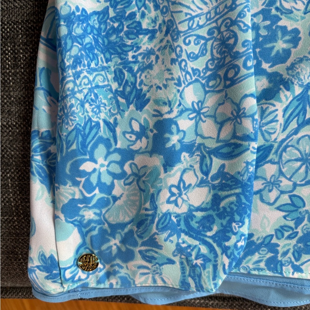 Lilly Pulitzer Florin reversible blue and Toile Me About It size medium - Picture 2 of 5